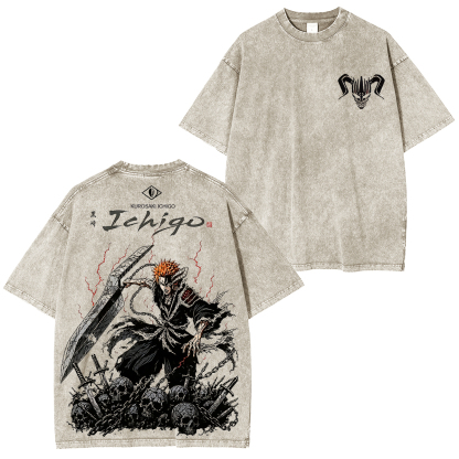 Bleach Ichigo Printed Unisex Oversized T-Shirt