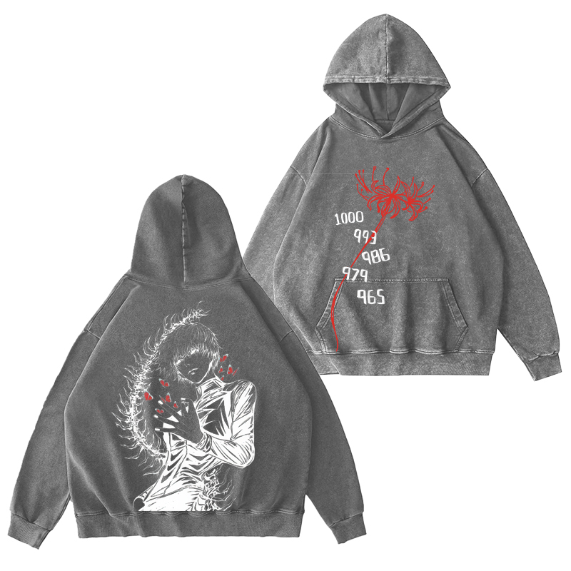 Tokyo Ghoul Ken Kaneki Unisex Washed Hoodie