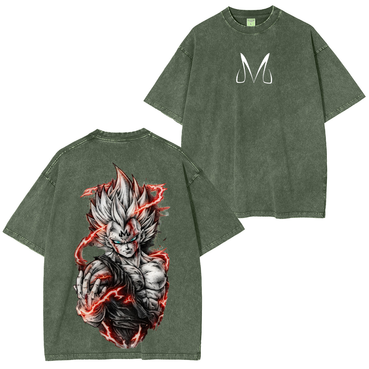 Dragon Ball Z Majin Vegeta Printed Unisex Washed T-Shirt