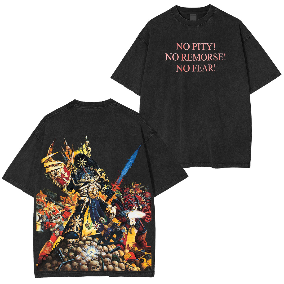 Warhammer 40,000 Abaddon the Despoiler Printed Unisex Washed T-Shirt