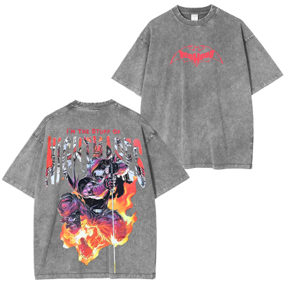 Red Hood I'm The Stuff of Nightmares Printed Unisex Washed T-Shirt