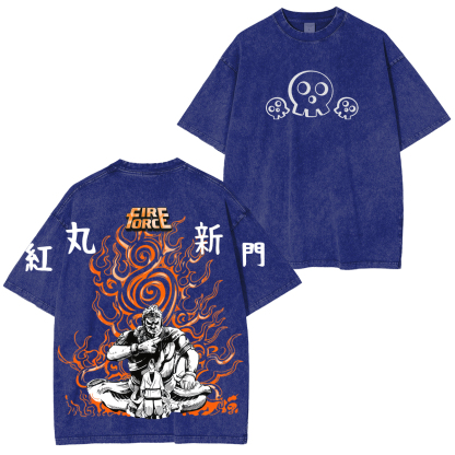 Fire Force Benimaru Shinmon Printed Unisex Washed T-Shirt