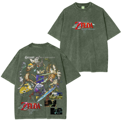 The Legend of Zelda: Twilight Princess Printed Unisex Washed T-Shirt