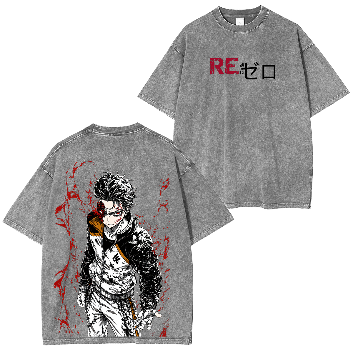 Re: Zero - Starting Life in Another World Rem Printed Unisex Washed T-Shirt。