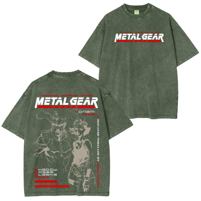 Inception Metal Gear Printed Unisex Washed T-Shirt