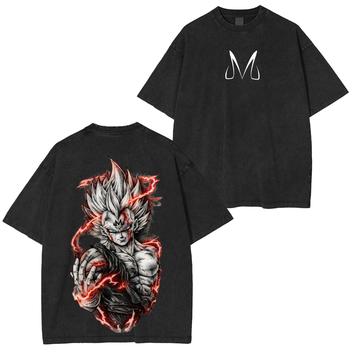 Dragon Ball Z Majin Vegeta Printed Unisex Washed T-Shirt