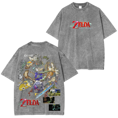 The Legend of Zelda: Twilight Princess Printed Unisex Washed T-Shirt