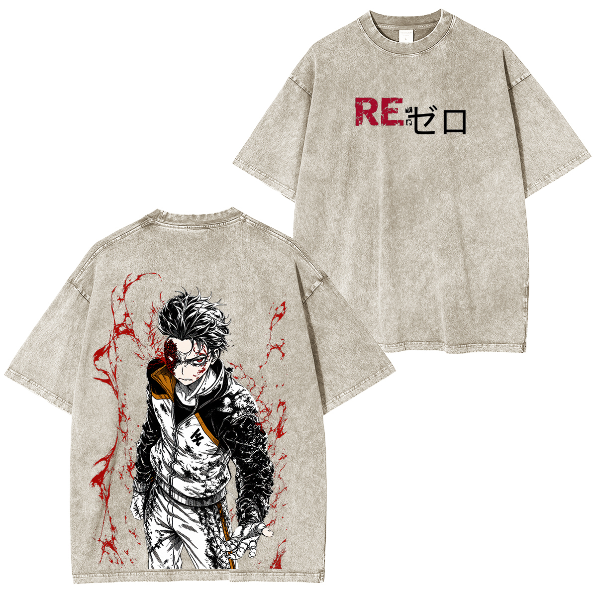 Re: Zero - Starting Life in Another World Rem Printed Unisex Washed T-Shirt。