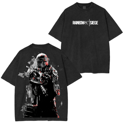 Rainbow Six Siege Printed Unisex Washed T-Shirt
