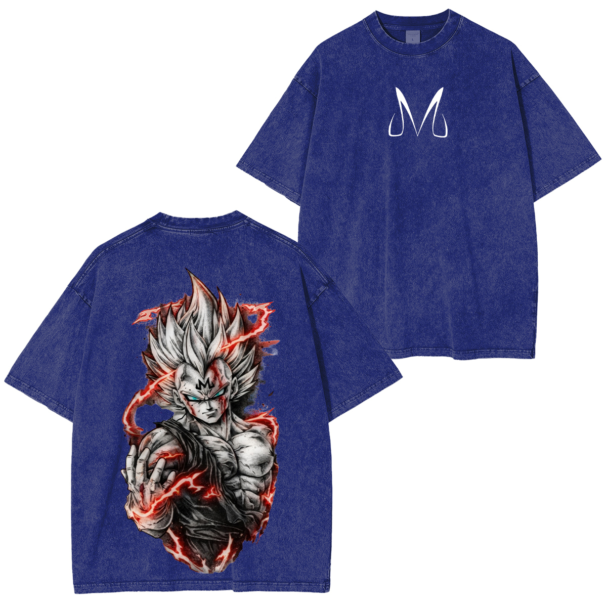 Dragon Ball Z Majin Vegeta Printed Unisex Washed T-Shirt