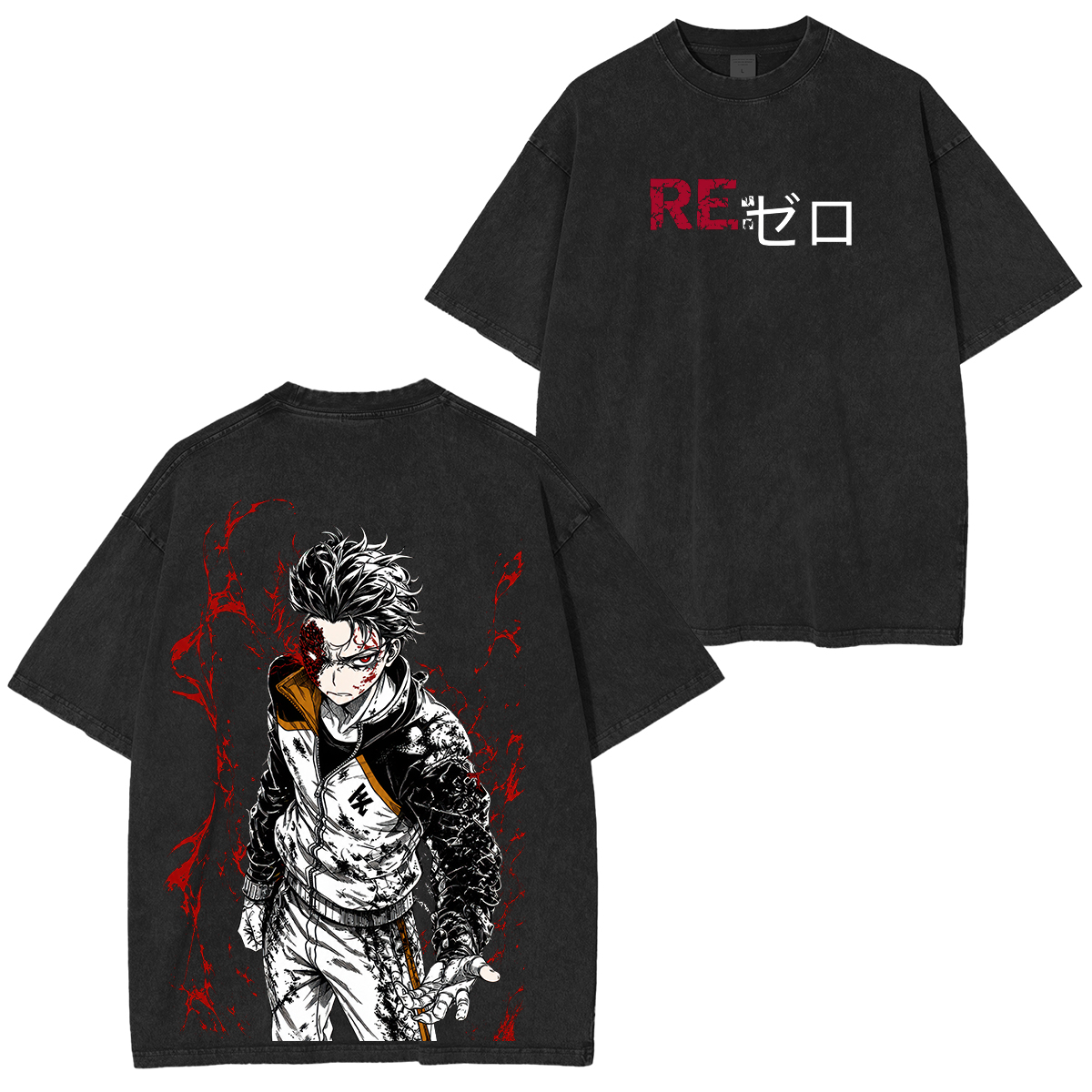 Re: Zero - Starting Life in Another World Rem Printed Unisex Washed T-Shirt。