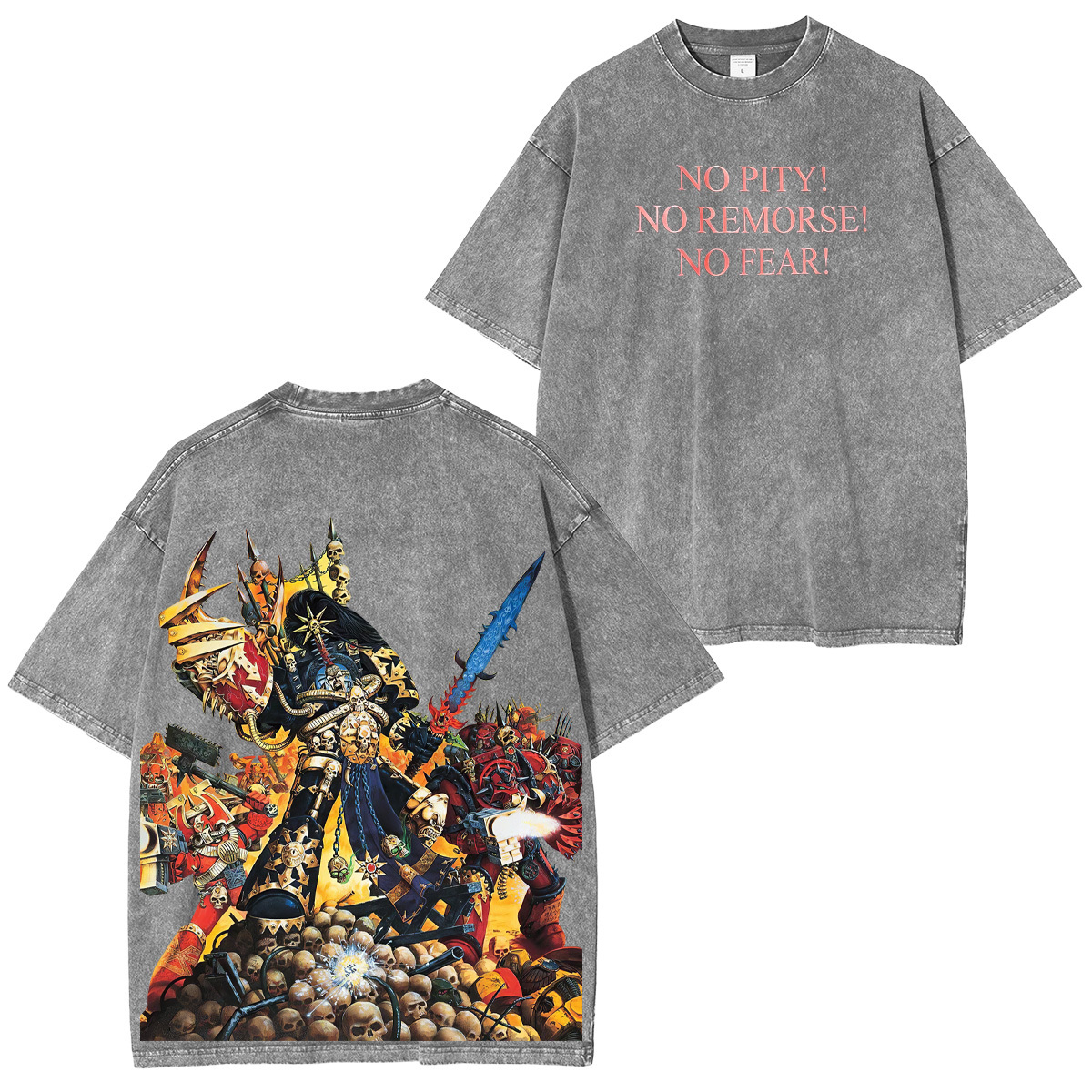 Warhammer 40,000 Abaddon the Despoiler Printed Unisex Washed T-Shirt