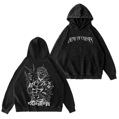 Jujutsu Kaisen King of Curses Unisex Washed Hoodie