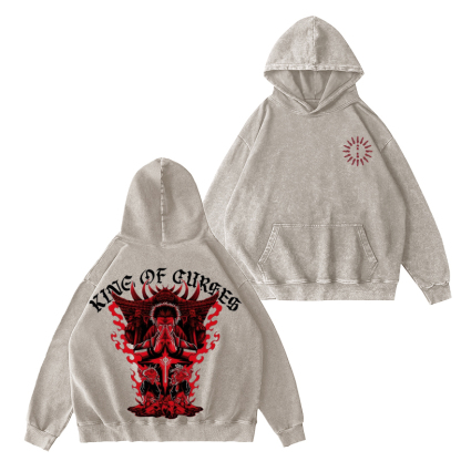 Jujutsu Kaisen The King of Curses Unisex Washed Hoodie