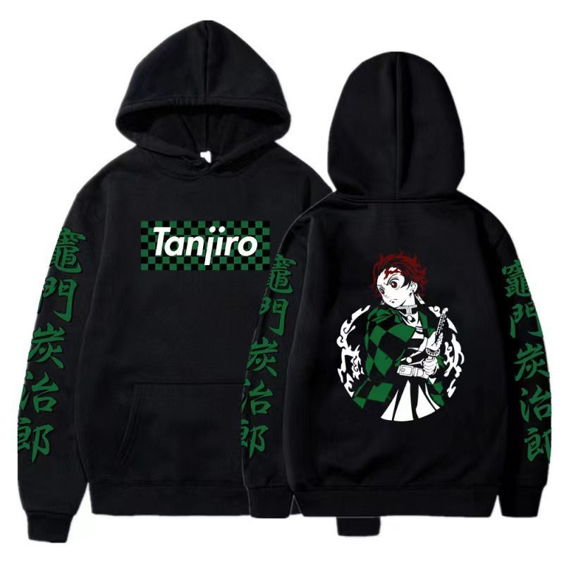 Demon Slayer Tanjirou Printed Washed Hoodie- Unisex