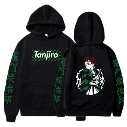 Demon Slayer Tanjirou Unisex Washed Hoodie