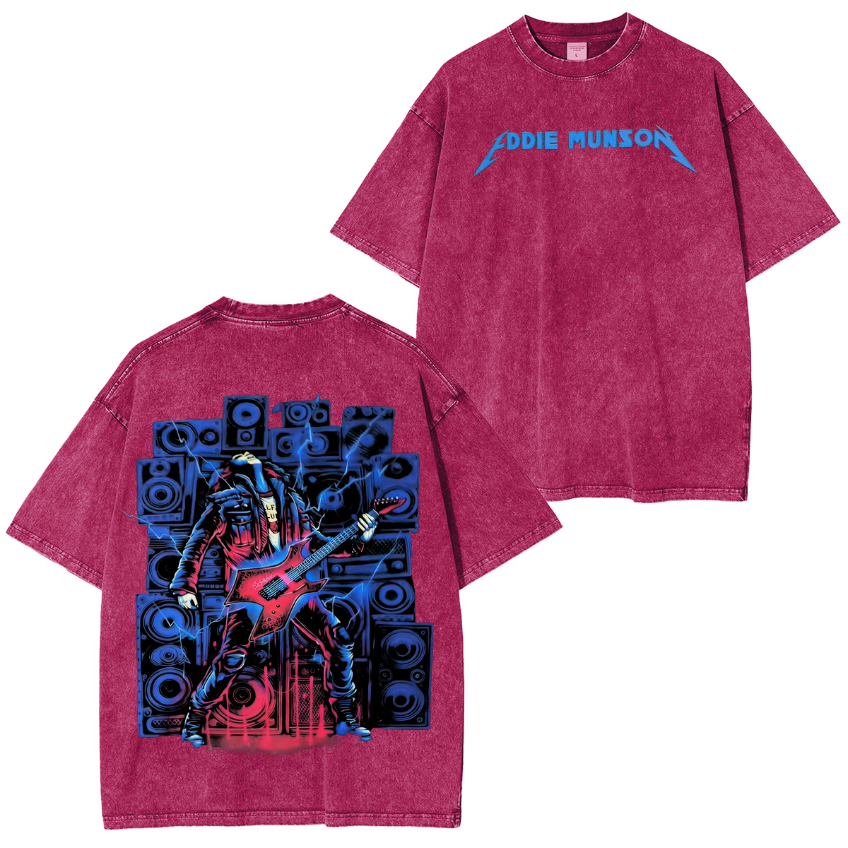 Stranger Things Eddie Munson Unisex Washed T-Shirt