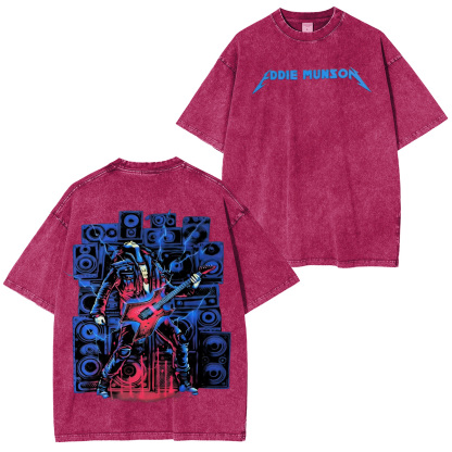 Stranger Things Eddie Munson Unisex Washed T-Shirt