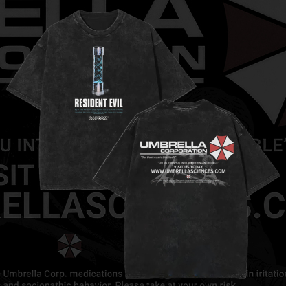 Resident Evil Printed Unisex Washed T-Shirt