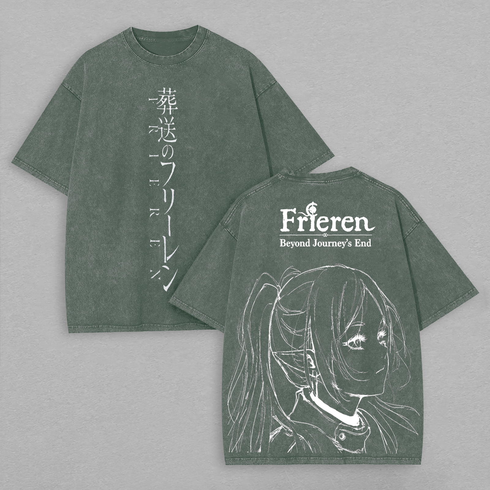 Frieren: Beyond Journey's End Printed Unisex Washed T-Shirt