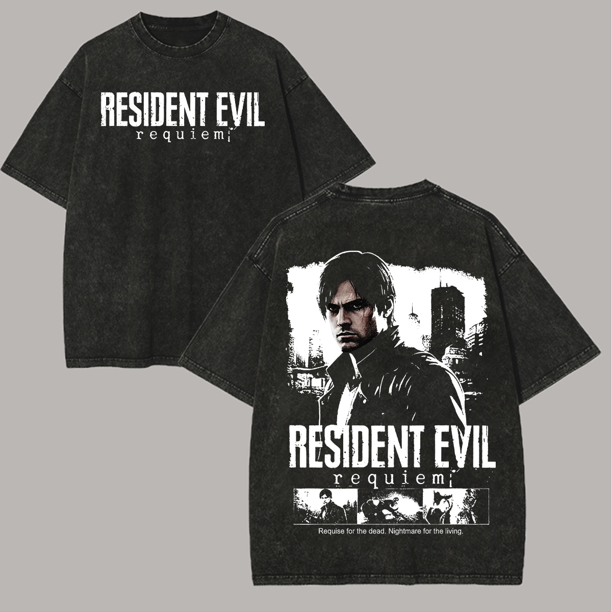 Resident Evil Requiem Printed Unisex Washed T-Shirt