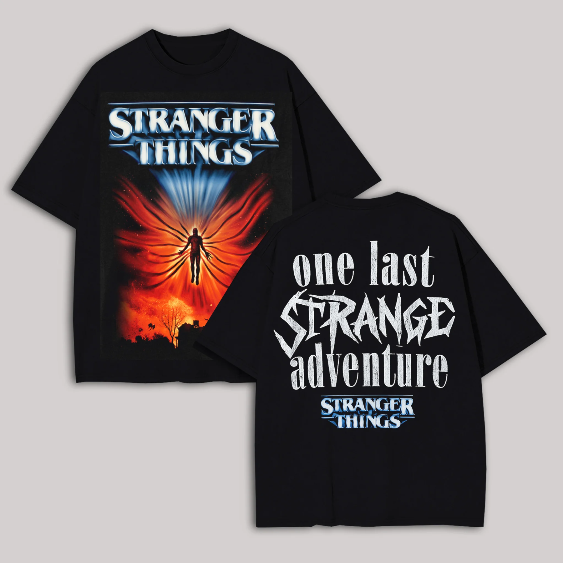 Stranger Things One Last Stranger Adventure Unisex Washed T-Shirt