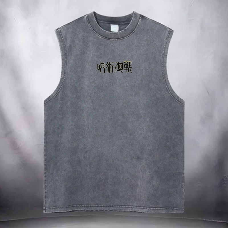 Jujutsu Kaisen Gojo Satoru Anime Printed Men's Washed Vest