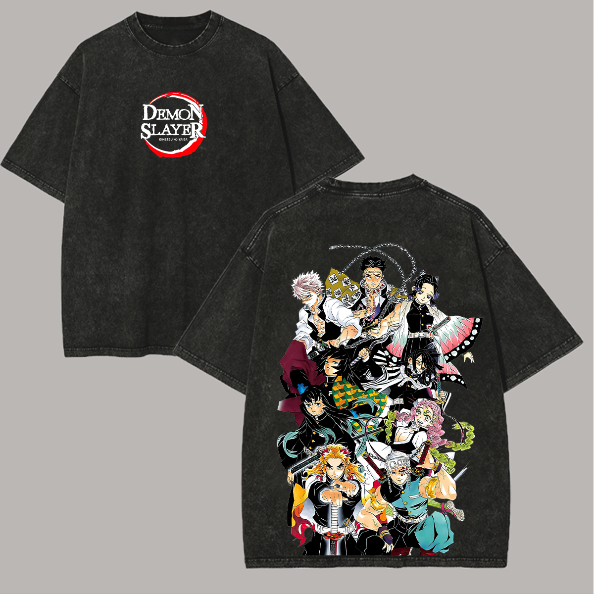 Demon Slayer Printed Unisex Washed T-Shirt