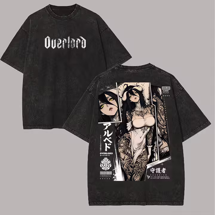 Overlord Albedo Printed Unisex Washed T-Shirt