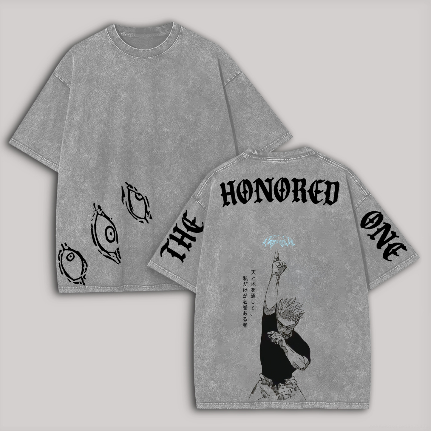 Jujutsu Kaisen Satoru Gojo Printed Unisex Washed T-Shirt