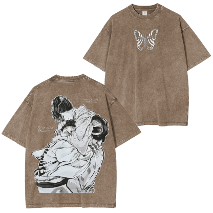 Demon Slayer Printed Unisex Washed T-Shirt