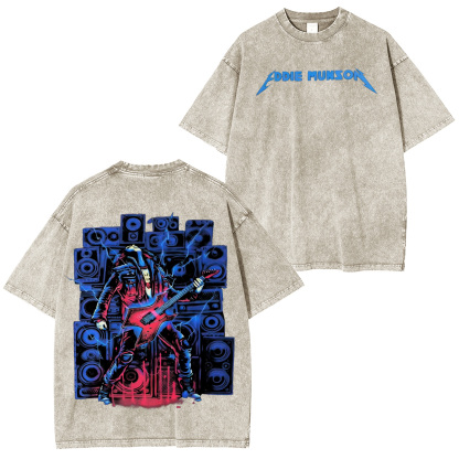 Stranger Things Eddie Munson Unisex Washed T-Shirt