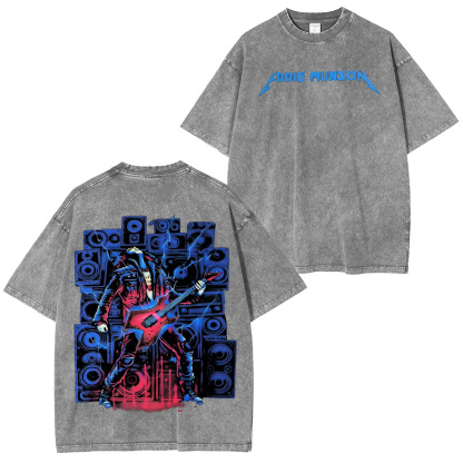 Stranger Things Eddie Munson Unisex Washed T-Shirt