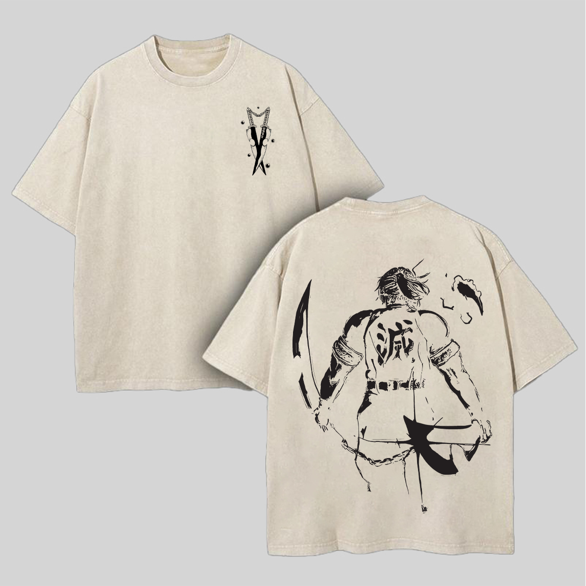 Demon Slayer Printed Unisex Washed T-Shirt