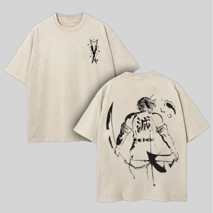Demon Slayer Printed Unisex Washed T-Shirt