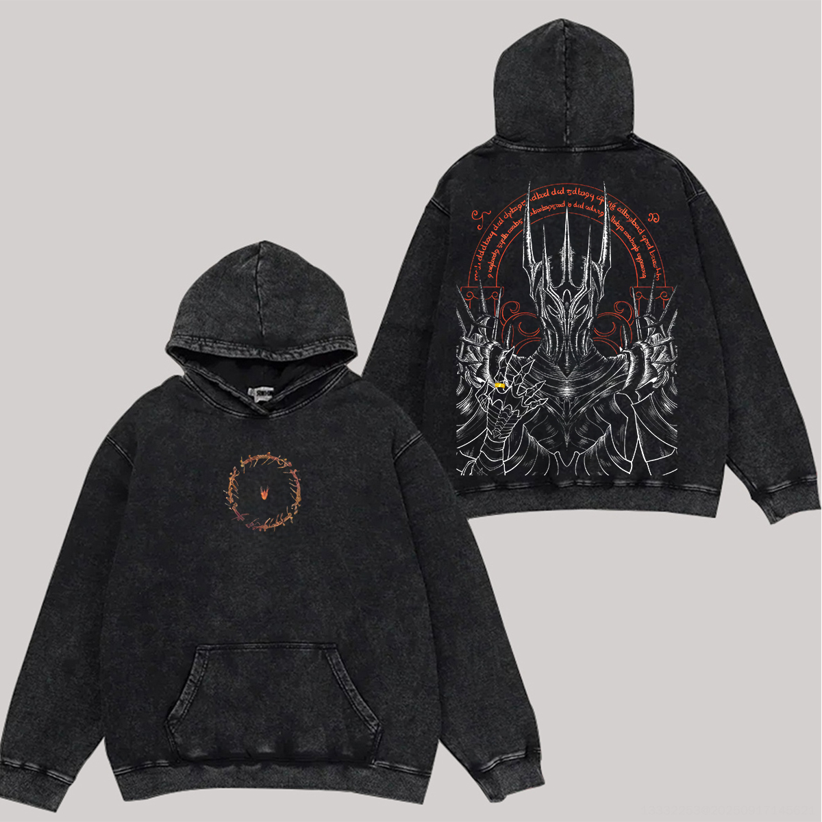 The Lord of The Rings Sauron Unisex Washed hoodie