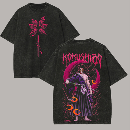 Demon Slayer Printed Unisex Washed T-Shirt