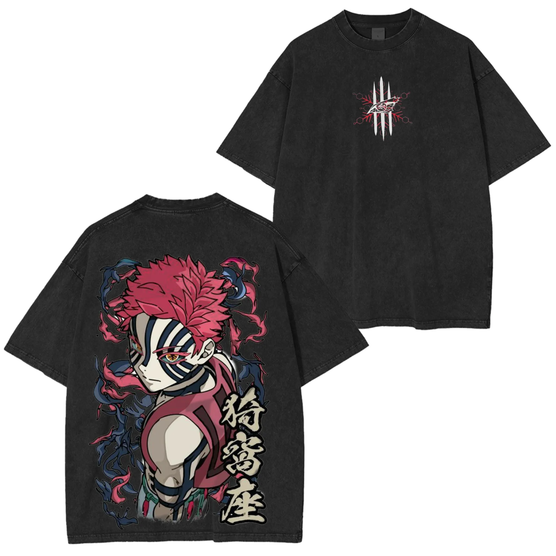 Demon Slayer Akaza Unisex Washed T-Shirt