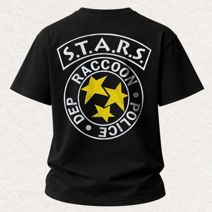 Resident Evil Stars Police Dept Printed Oversized Unisex T-shirt