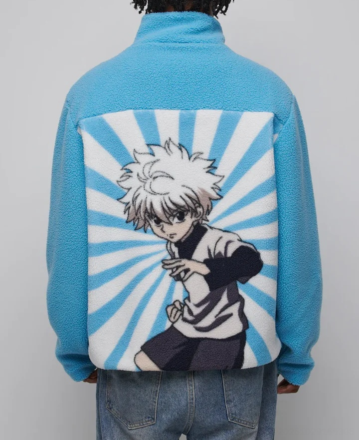 Hunter x Hunter Killua Zoldyck Print Wool Zipper Fleece Jacket
