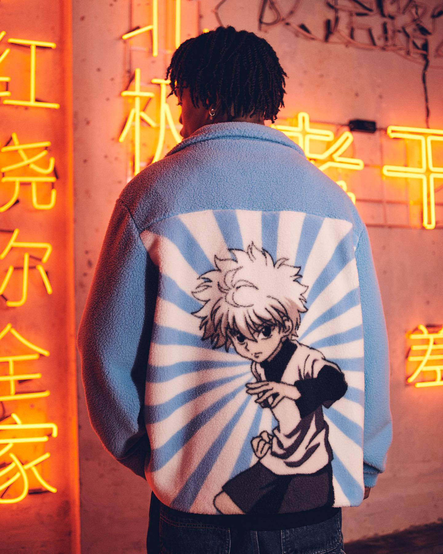 Hunter x Hunter Killua Zoldyck Print Wool Zipper Fleece Jacket