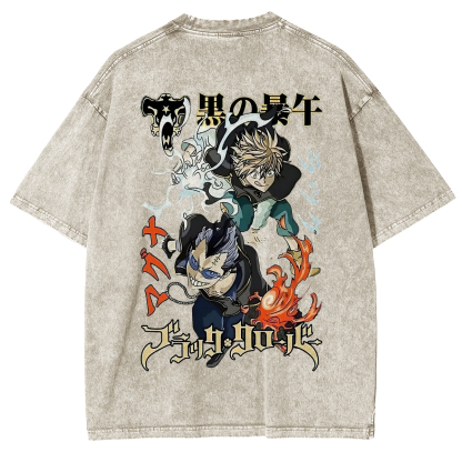 Black Clover Unisex Washed T-Shirt