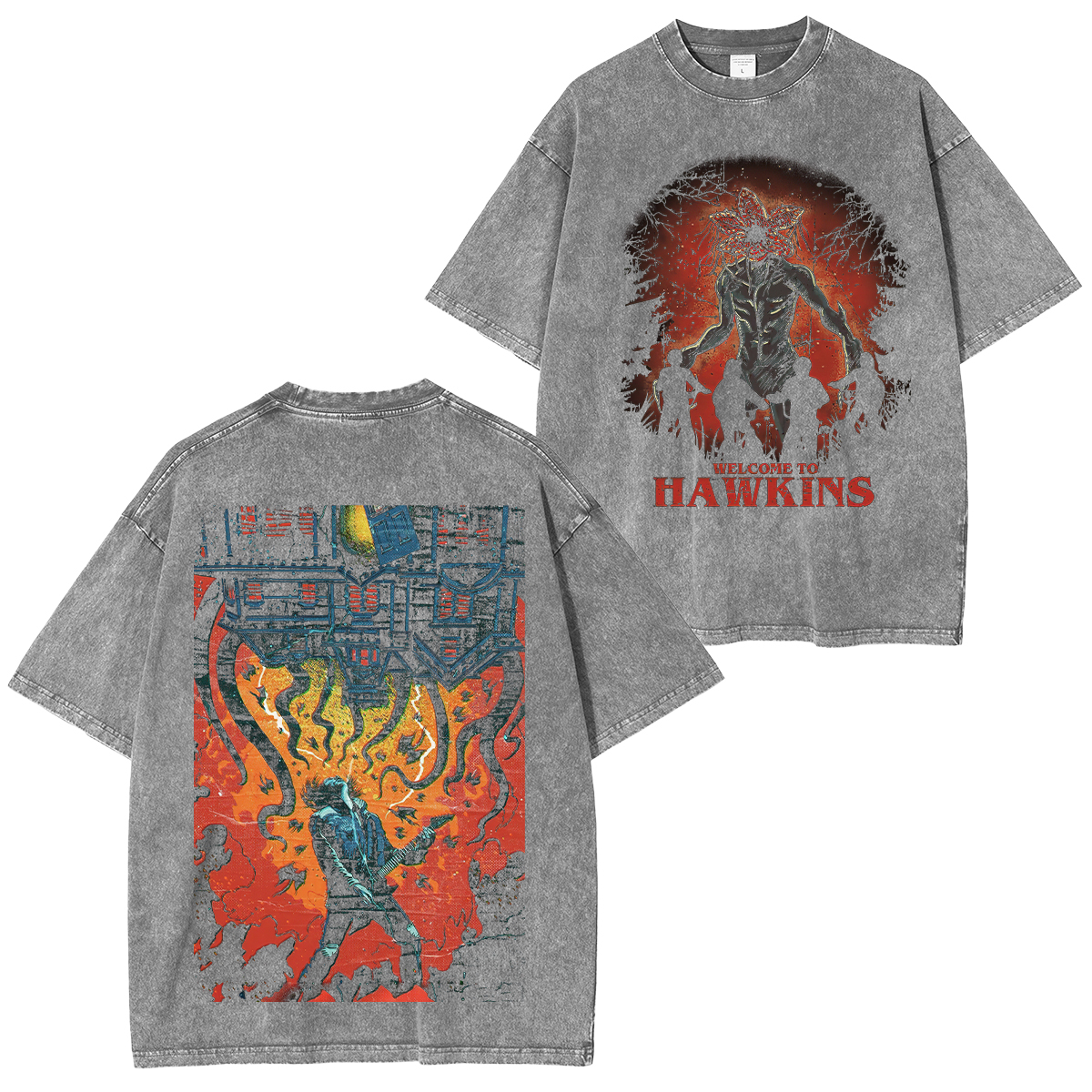 Stranger Things Welcome to Hawkins Unisex Washed T-Shirt