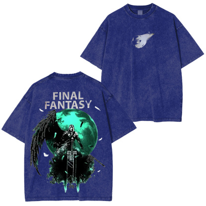 Final Fantasy Game Unisex Washed T-Shirt