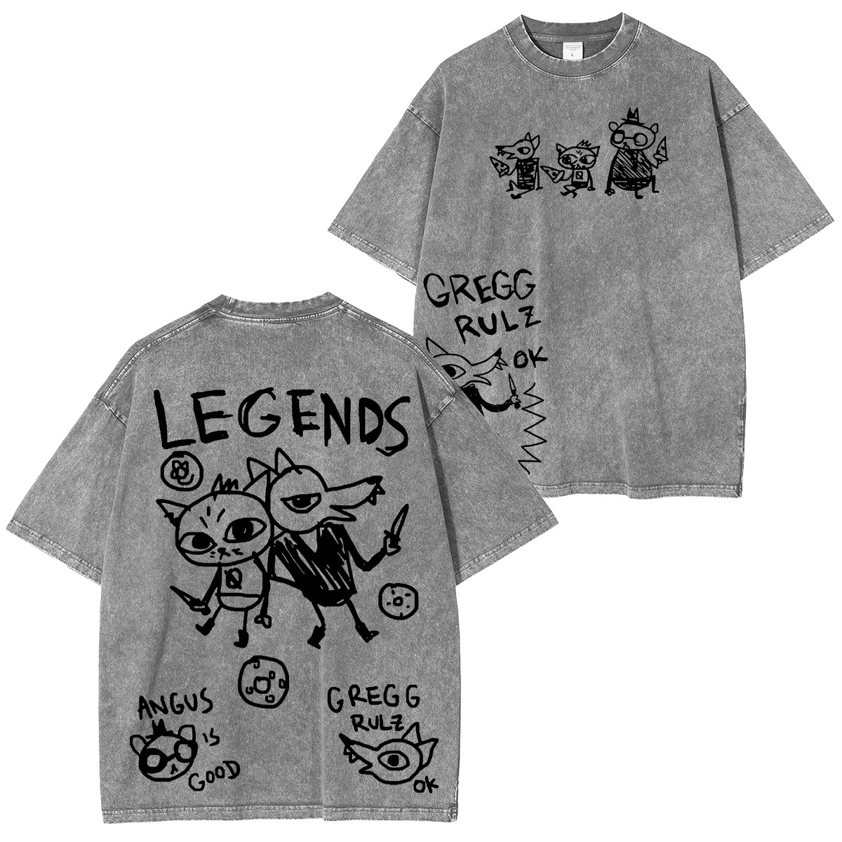 Night in the Woods Printed Unisex Washed T-Shirt