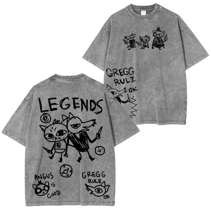 Night in the Woods Printed Unisex Washed T-Shirt