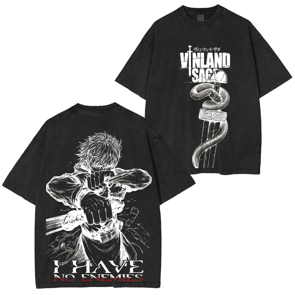 Vinland Saga Thorfinn Printed Unisex Washed T-Shirt