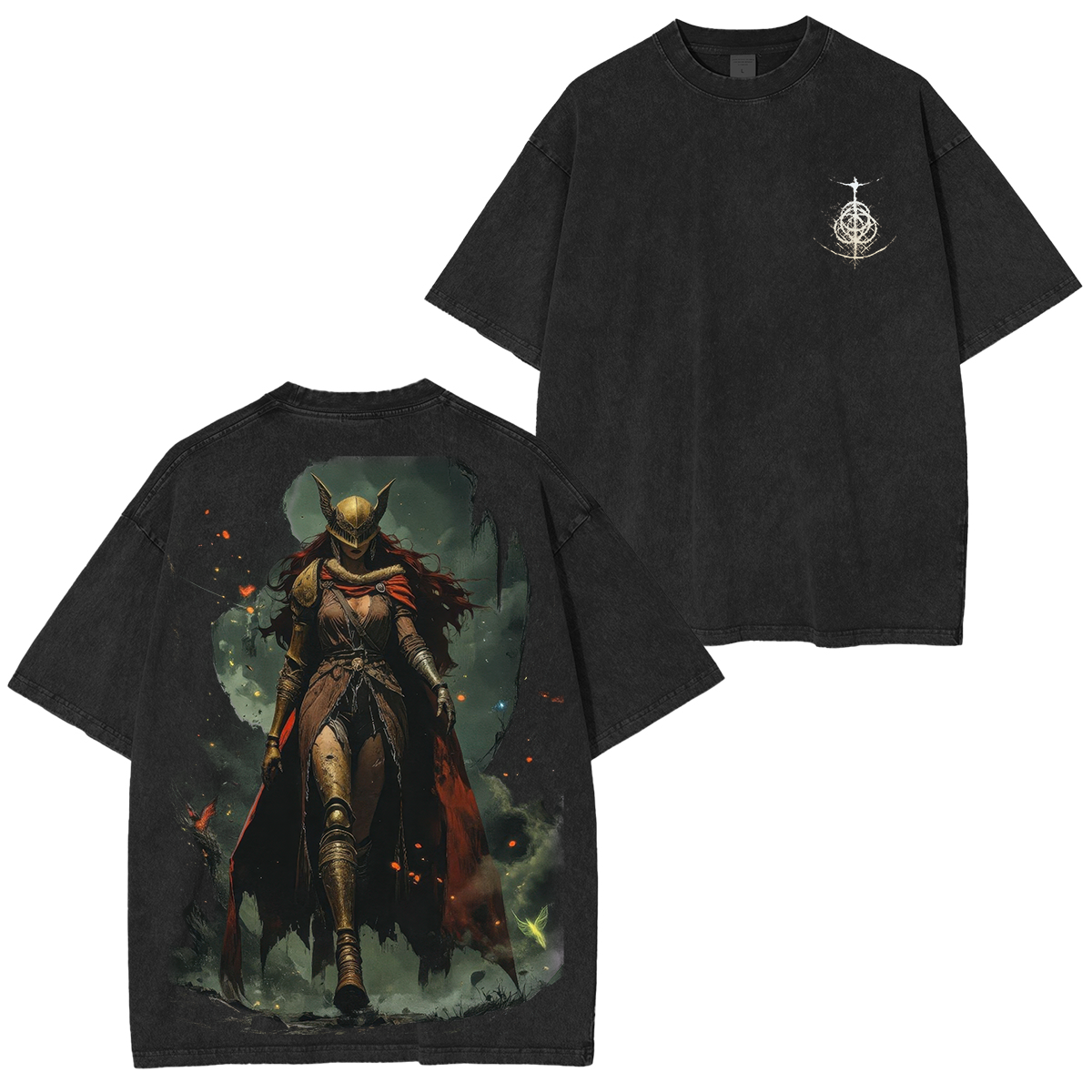 Elden Ring Malenia Printed Unisex Washed T-Shirt