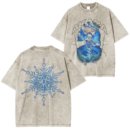 Demon Slayer Akaza Unisex Washed T-Shirt