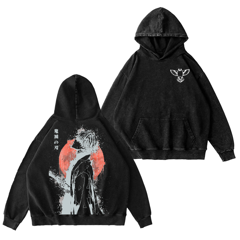 Demon Slayer Printed Unisex Washed T-Shirt